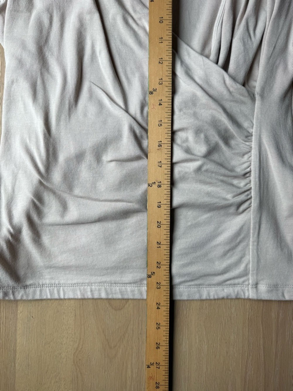 Soft Surroundings Beige Faux Wrap Top Size Large Soft Cozy - Picture 5 of 6